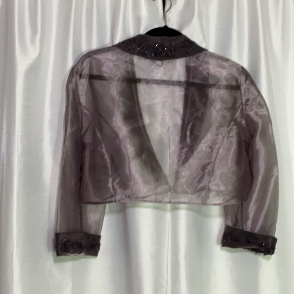 Alex Evenings 2pc Tiered Sheath Dress
With Metallic Jacquard Jacket - Picture 4 of 15